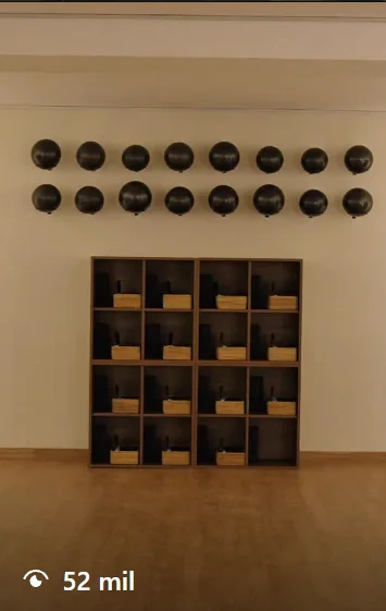 Captura del interior de un estudio con un contador de 52 mil visualizaciones.